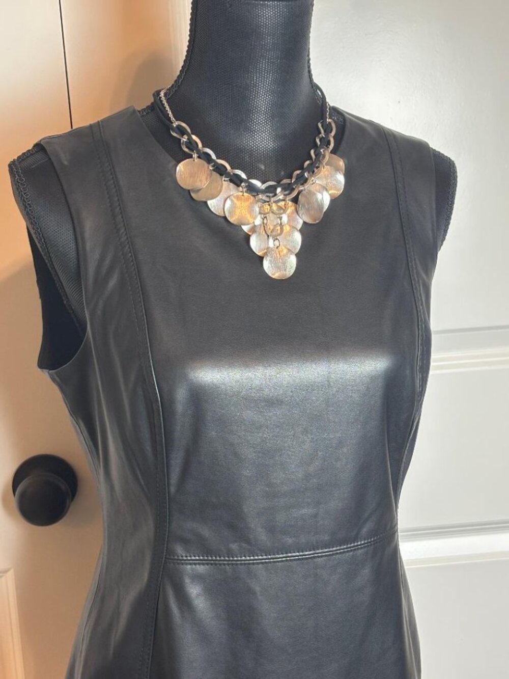 Calvin Kline Faux Leather Dress